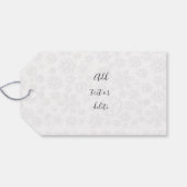 Grüne Branchen mit Ornamenten Weihnachten Geschenkanhänger (Rückseite Horizontal)