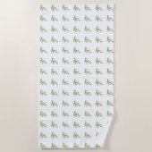 Grüne Branchen Strandtuch (Vorderseite)