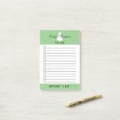 Grüne Braut Hochzeit zur Checkliste Post-it Klebezettel (Auf Schreibtisch)