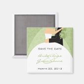 Grüne Braut und Bräuche speichern das Datum der Ma Magnet (Vorderseite/Rückseite)