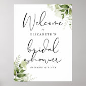 Grüne Brautparty Begrüßungszeichen Poster (Vorne)