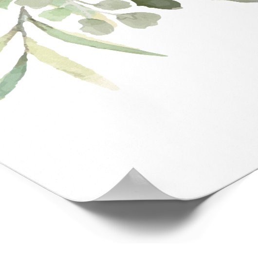 Grüne Brautparty Begrüßungszeichen Poster (Ecke)