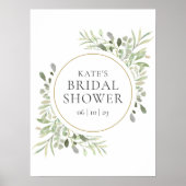 Grüne Brautparty Begrüßungszeichen Poster (Vorne)