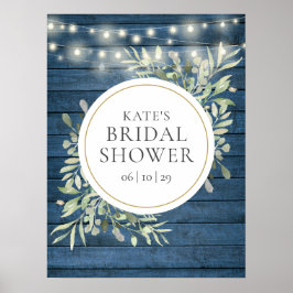 Grüne Brautparty Begrüßungszeichen Poster