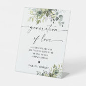 Grüne Brautparty-Generation des Liove-Zeichens Sockelschild (Vorderseite)