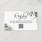 Grüne Brautparty Geschenkgutschrift QR Beilage Begleitkarte (Vorderseite)