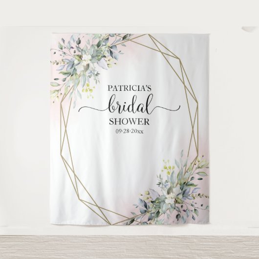 Grüne Brautparty Hintergrund Foto Prop Wandteppich (Vorderseite)