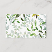 Grüne Brautparty Rezept Anfrage Begleitkarte (Rückseite)