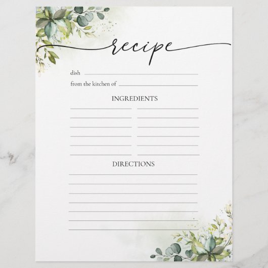 Grüne Brautparty Rezept Seite (Vorderseite)