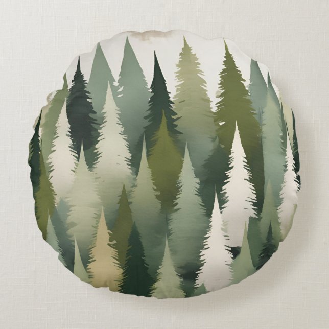 Grüne Bretter Rundes Kissen (Vorderseite)