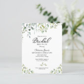 Grüne Bridal Brunch Einladung (Stehend Vorderseite)