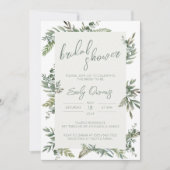 Grüne Bridal Dusche Einladung (Vorderseite)