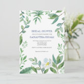 Grüne Bridal Dusche Einladung (Stehend Vorderseite)