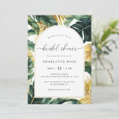 Grüne Bridal Dusche Einladung (Stehend Vorderseite)