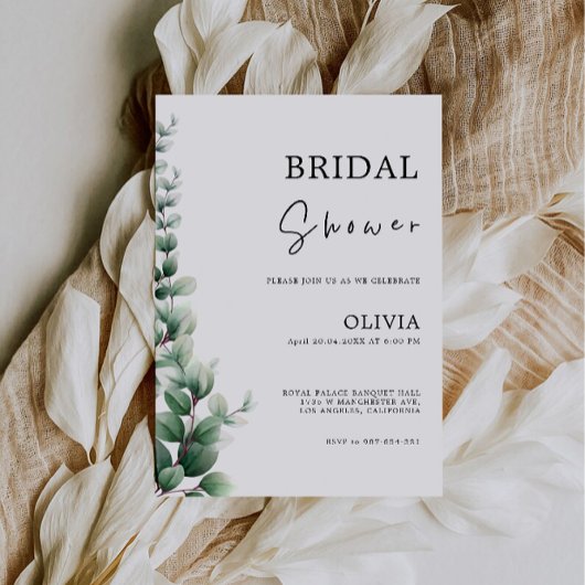 Grüne Bridal Dusche Einladung