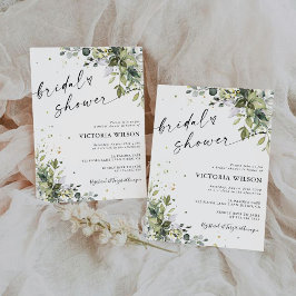 Grüne Bridal Dusche Einladung