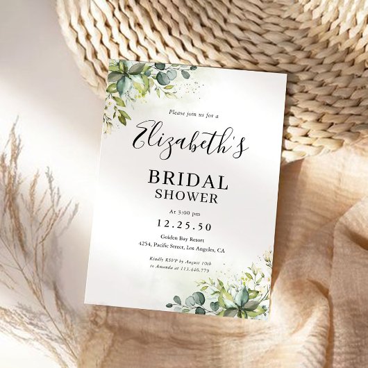 Grüne Bridal Dusche Einladung