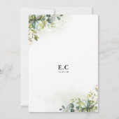 Grüne Bridal Dusche Einladung (Rückseite)