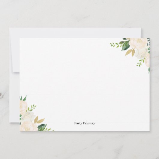 Grüne Bridal Dusche Einladung mit Elfenbeinakzente (Rückseite)