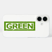 Grüne Briefmarke Case-Mate iPhone Hülle (Rückseite (Horizontal))