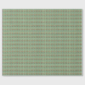 Grüne Briefmarke Geschenkpapier (Flach)