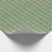 Grüne Briefmarke Geschenkpapier (Ecke)