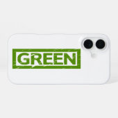 Grüne Briefmarke iPhone 16 Hülle (Rückseite (Horizontal))