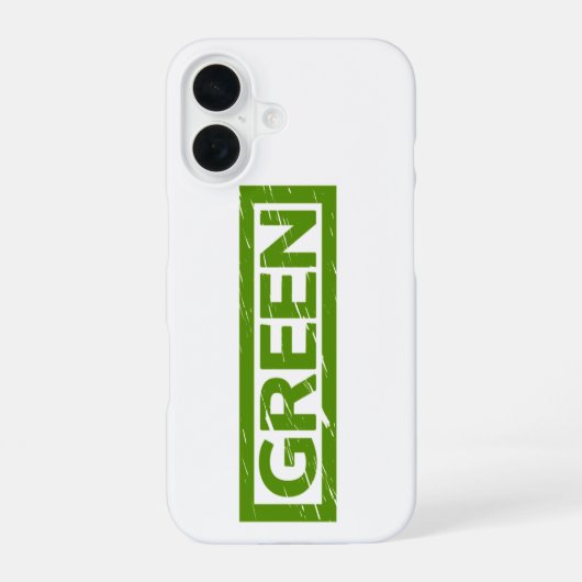 Grüne Briefmarke iPhone 16 Hülle (Rückseite)