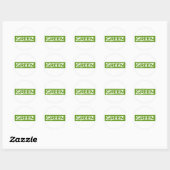 Grüne Briefmarke Runder Aufkleber (Blatt)