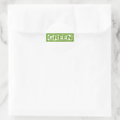 Grüne Briefmarke Runder Aufkleber (Tasche)