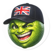 Grüne britische Union Jack Fun Aufkleber