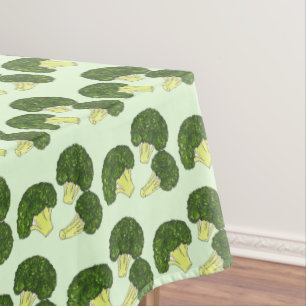 Grüne Broccoli Florets Speere Gemüsegarten Veg Tischdecke
