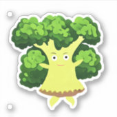 Grüne Brocoli Aufkleber (Vorderseite)