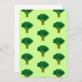 Grüne Brokkoli Gemüse gesunde Ernährung Veggie Einladung (Vorne/Hinten)