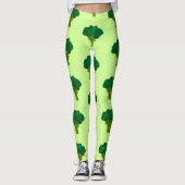 Grüne Brokkoli Gemüse gesunde Ernährung Veggie Leggings (Vorderseite)
