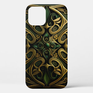 Grüne Bronze Dekoration Karierte Dekoration Muster Case-Mate iPhone Hülle