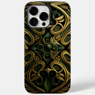 Grüne Bronze Dekoration Karierte Dekoration Muster Case-Mate iPhone 14 Pro Max Hülle