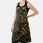 Grüne Bronze Dekoration Karierte Dekoration Muster Schürze (InSitu)