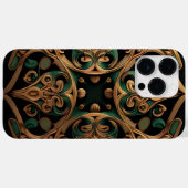 Grüne Bronze Dekoration Karierter Muster Case-Mate iPhone Hülle (Rückseite (Horizontal))