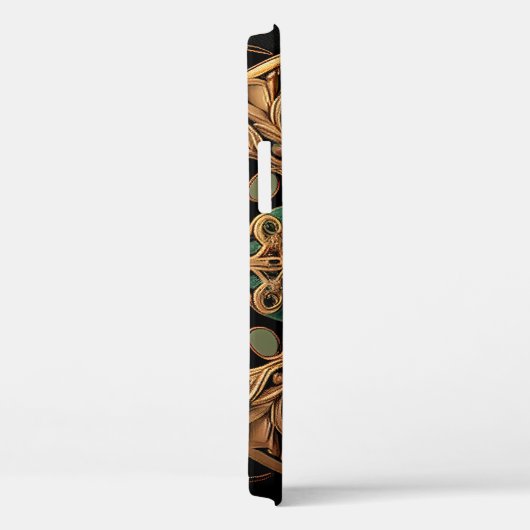 Grüne Bronze Dekoration Karierter Muster Case-Mate iPhone Hülle (Rückseite / Rechts)