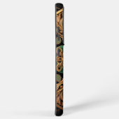 Grüne Bronze Dekoration Karierter Muster Samsung Galaxy Hülle (Rechte Seite)