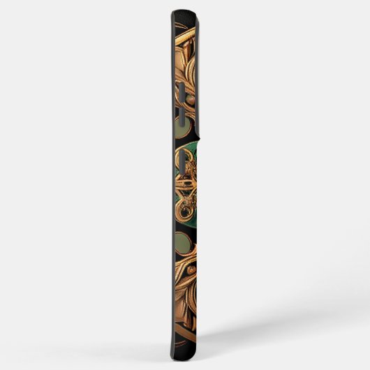 Grüne Bronze Dekoration Karierter Muster Samsung Galaxy Hülle (Rechte Seite)