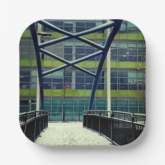 Grüne Brücke Pappteller (Vorderseite)