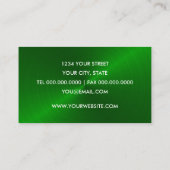 Grüne Brushed Metal Sheen Visitenkarte (Rückseite)