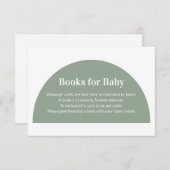 Grüne Bücher für Baby-Dusche Begleitkarte (Vorne/Hinten)