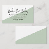 Grüne Bücher für neutrales Baby-Geschlecht Begleitkarte (Vorne/Hinten)