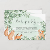 Grüne Bücher für Waldtiere bitten um Beilage Begleitkarte (Vorne/Hinten)