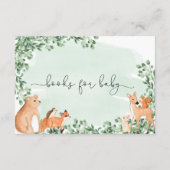 Grüne Bücher für Waldtiere bitten um Beilage Begleitkarte (Rückseite)