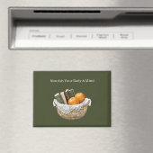 Grüne Bücher & Orangen Ernährung Magnet (In Situ (Geschirrspüler))