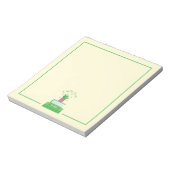 Grüne Bücher und Lehrer für Haustiere Notizblock (Rotiert)